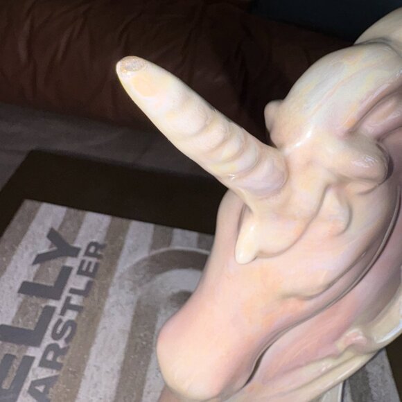 Vintage 80s Unicorn Ceramic Sculpture - Picture 8 of 9